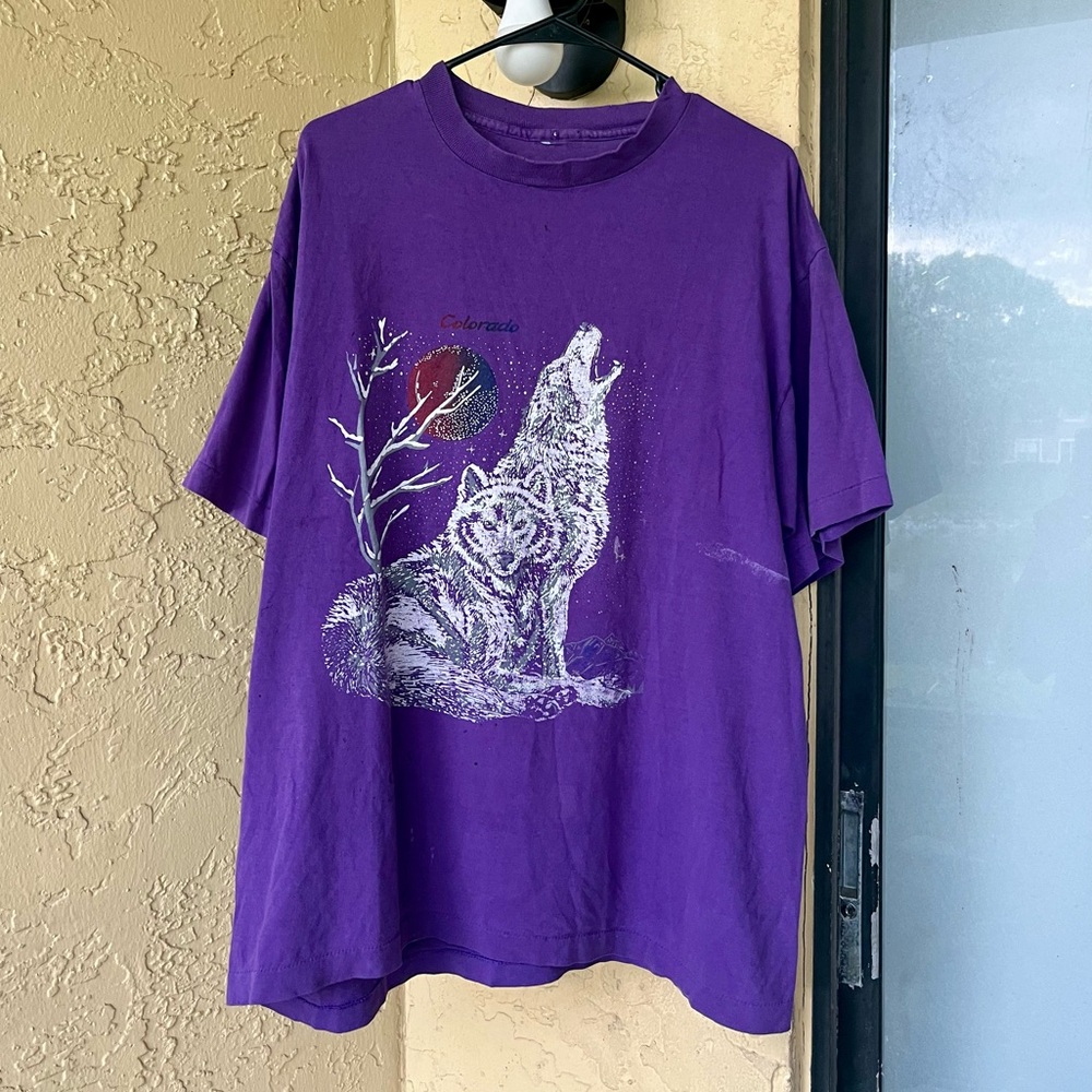 Vintage 90s Colorado Wolf T-shirt Large